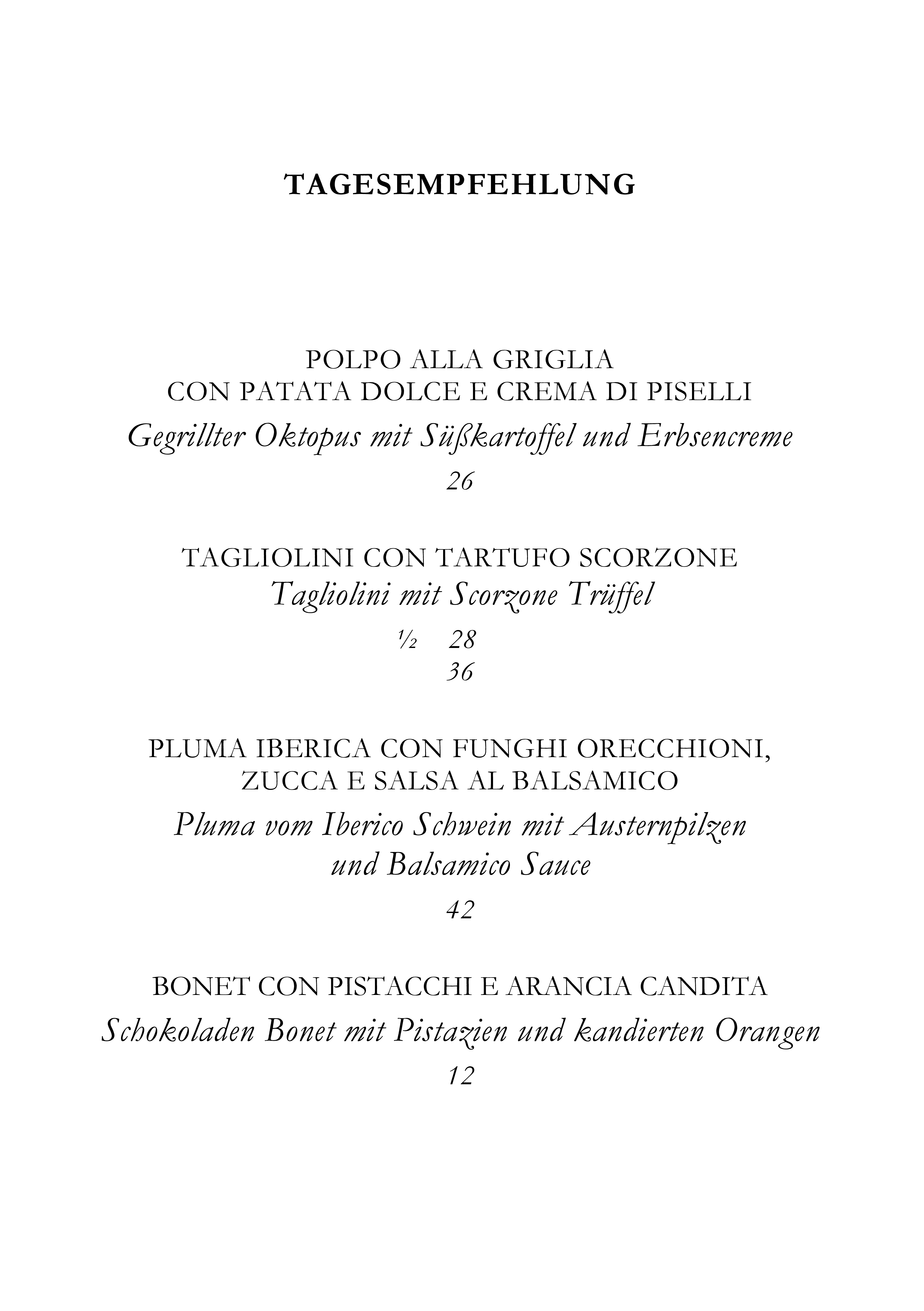 Tagesempfehlung Seite 1