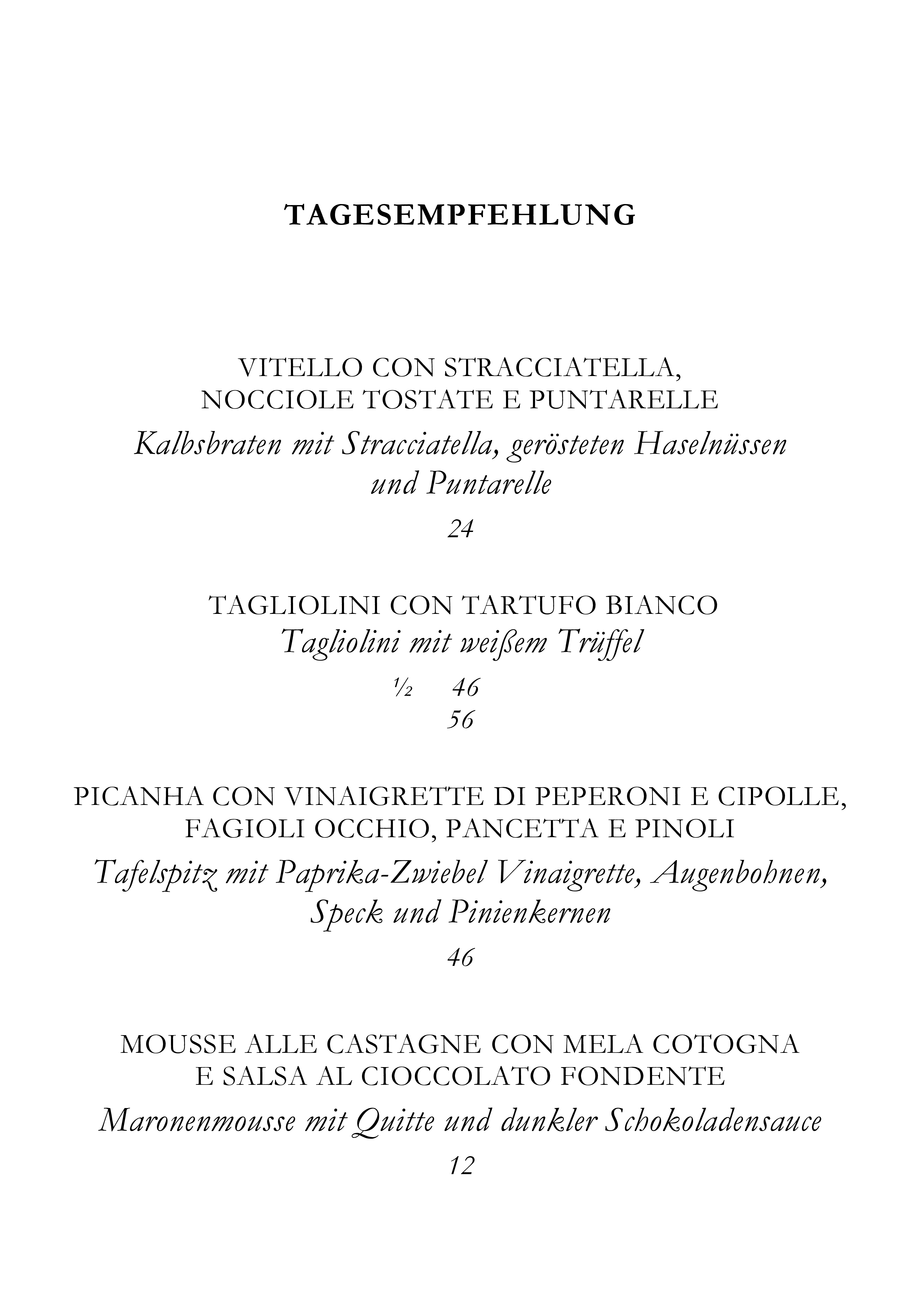 Tagesempfehlung Seite 1