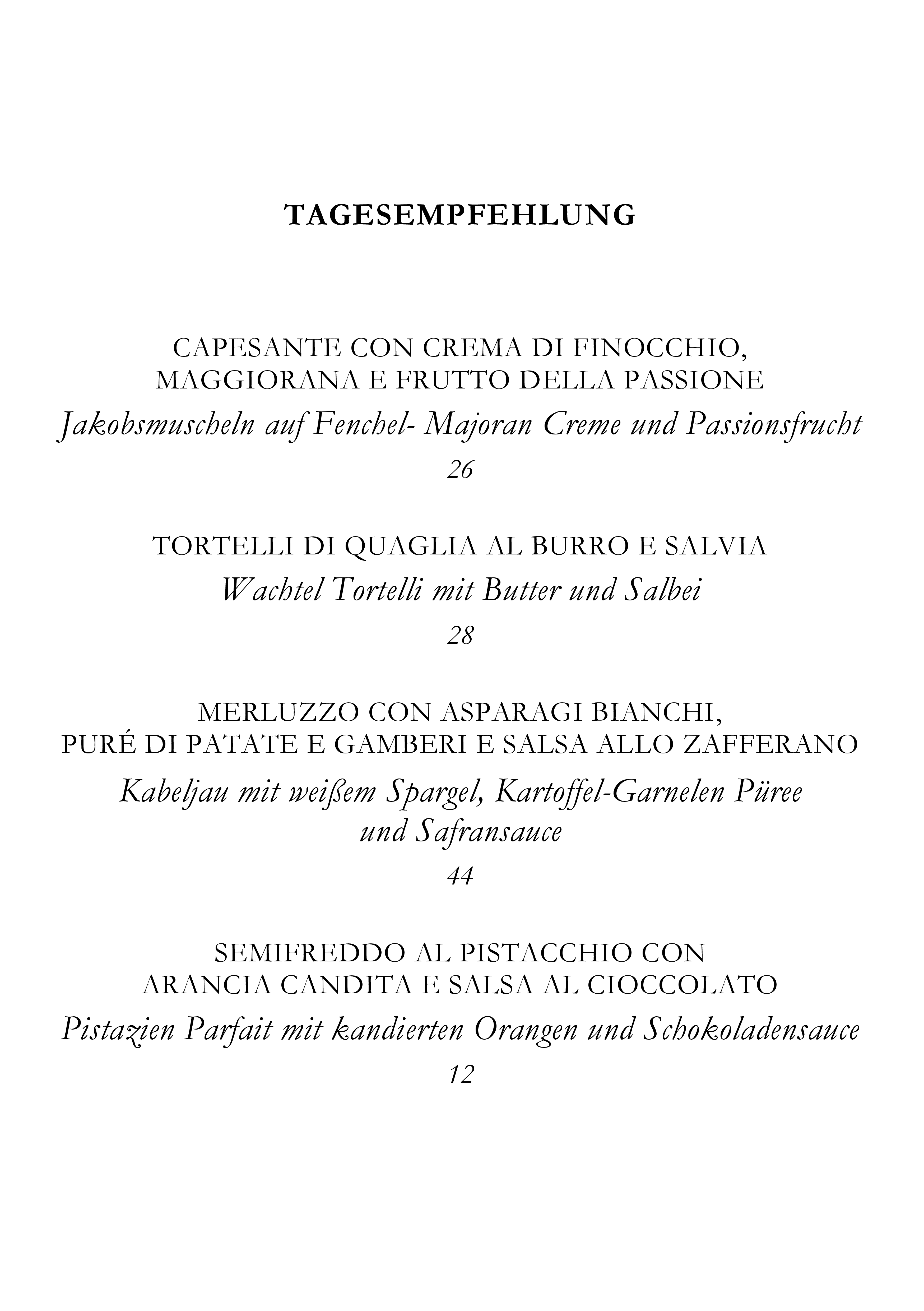 Tagesempfehlung Seite 1