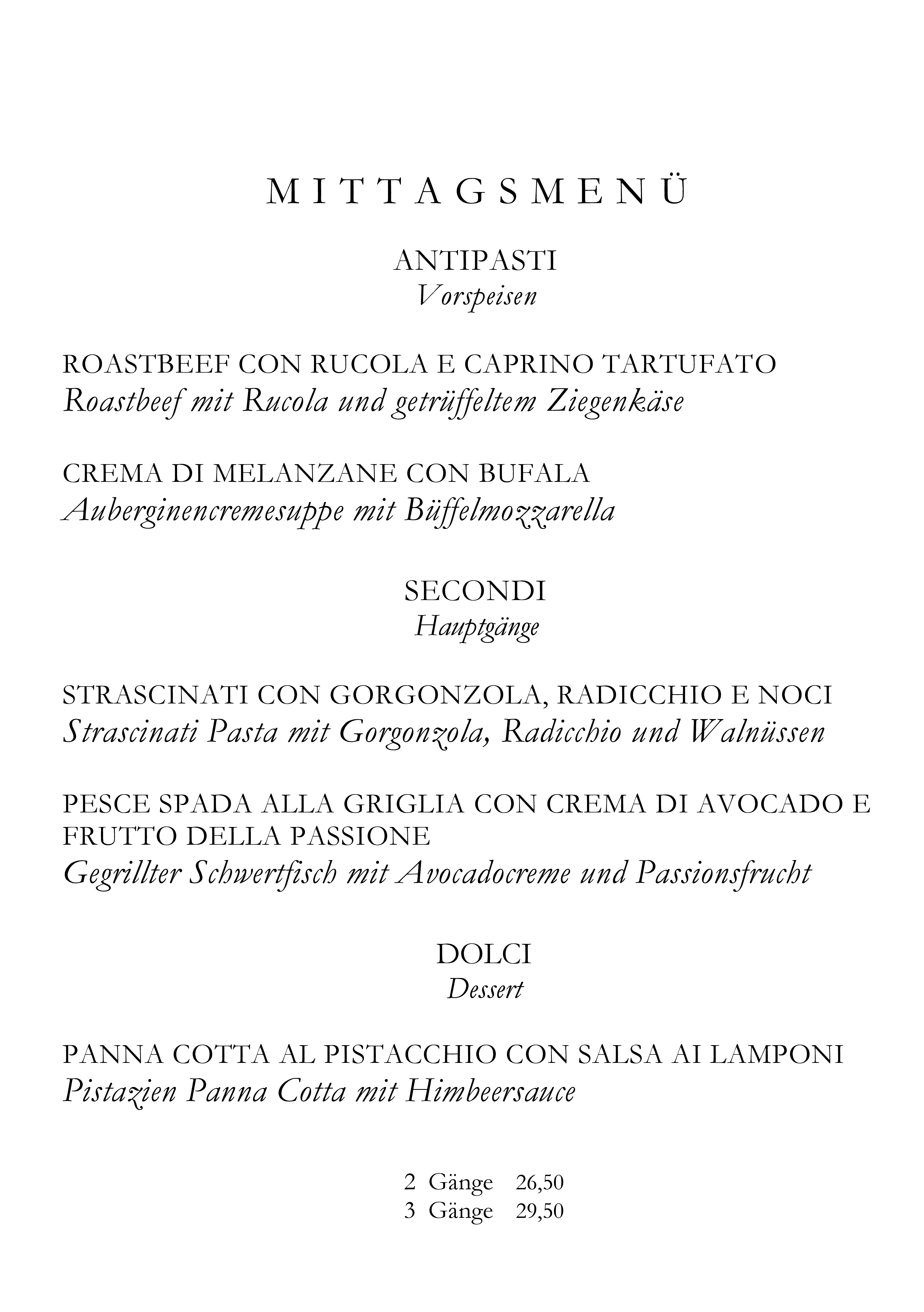Mittagsmenü Seite 1