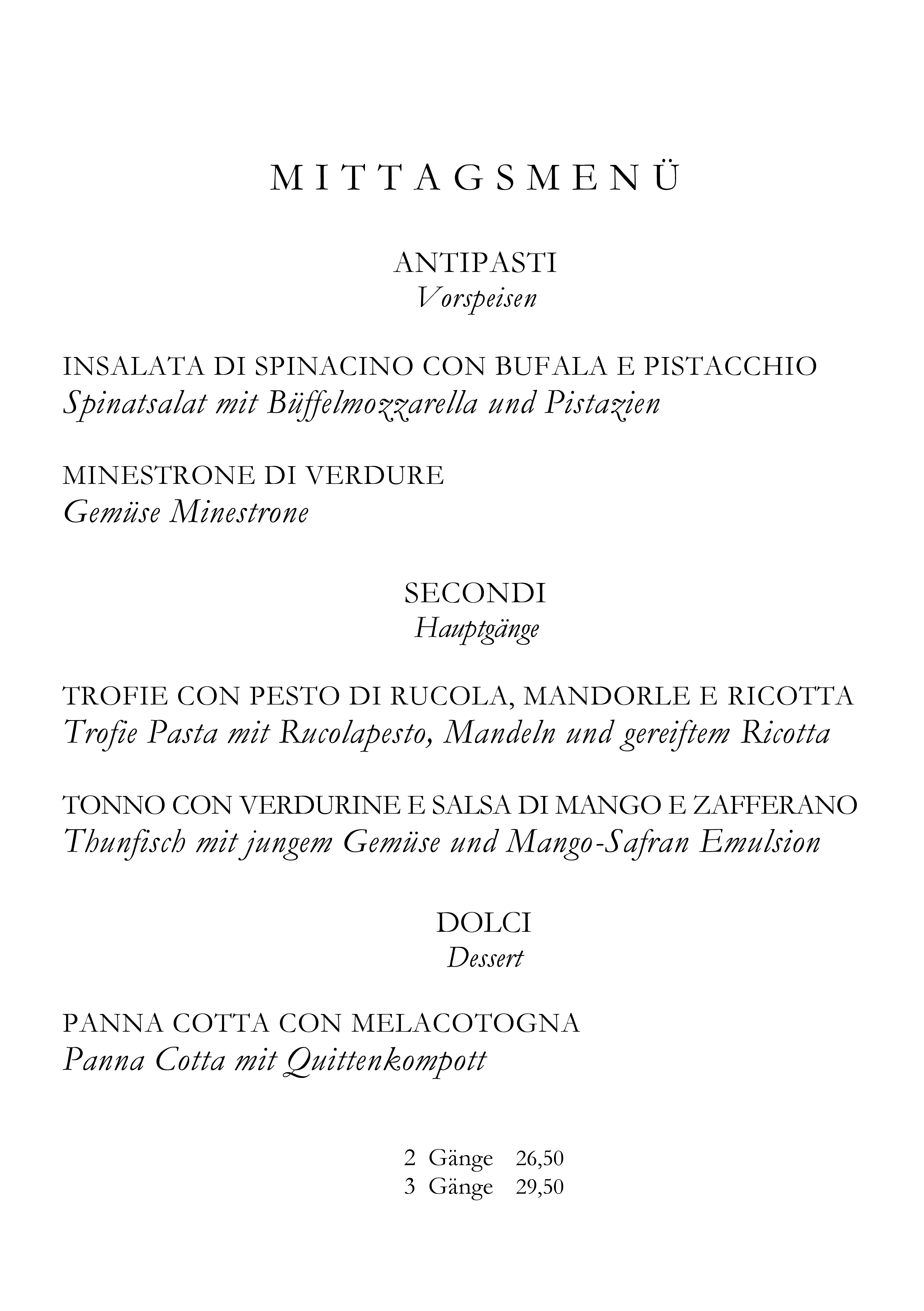 Mittagsmenü Seite 1