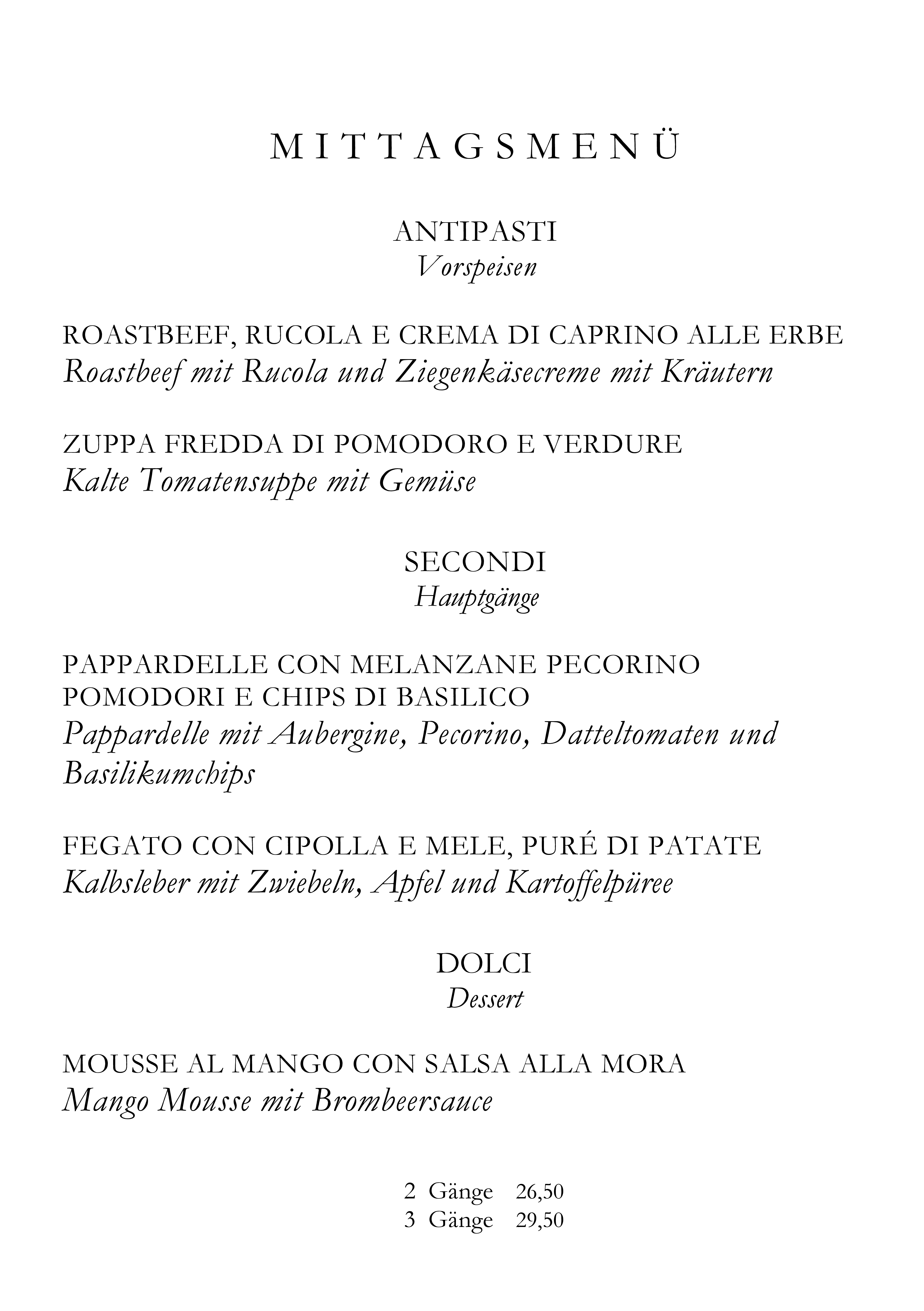 Mittagsmenü Seite 1