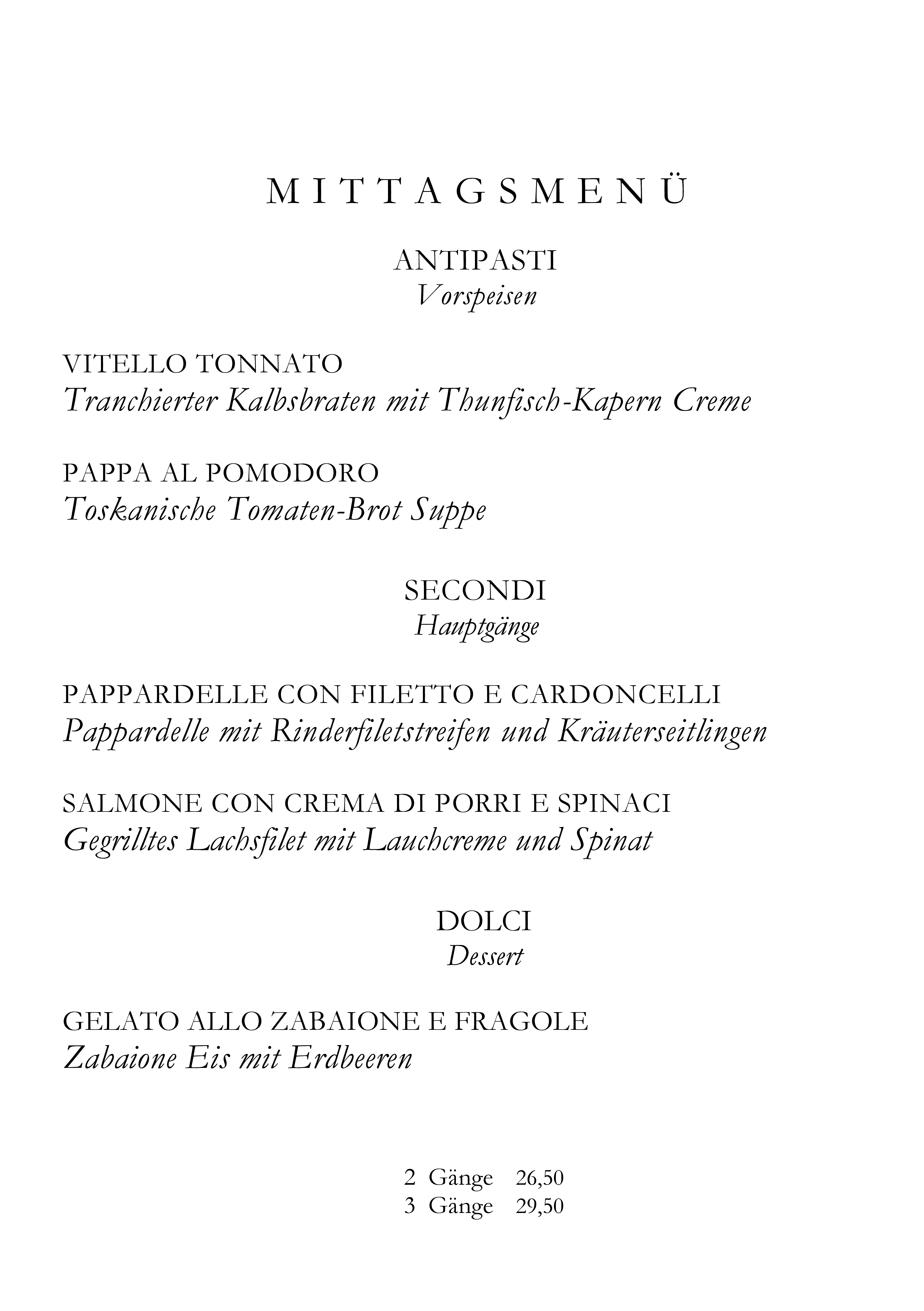 Mittagsmenü Seite 1