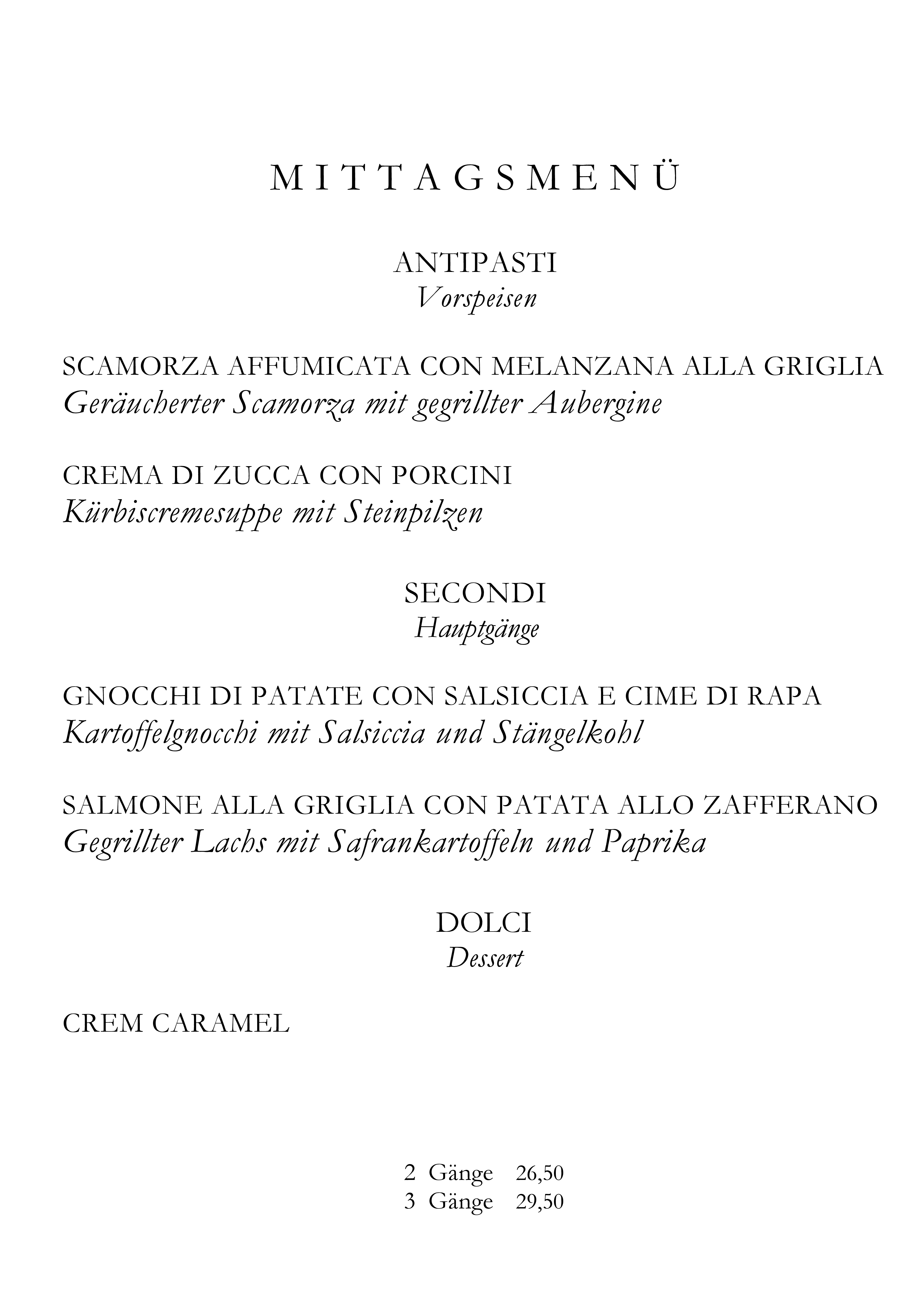 Mittagsmenü Seite 1