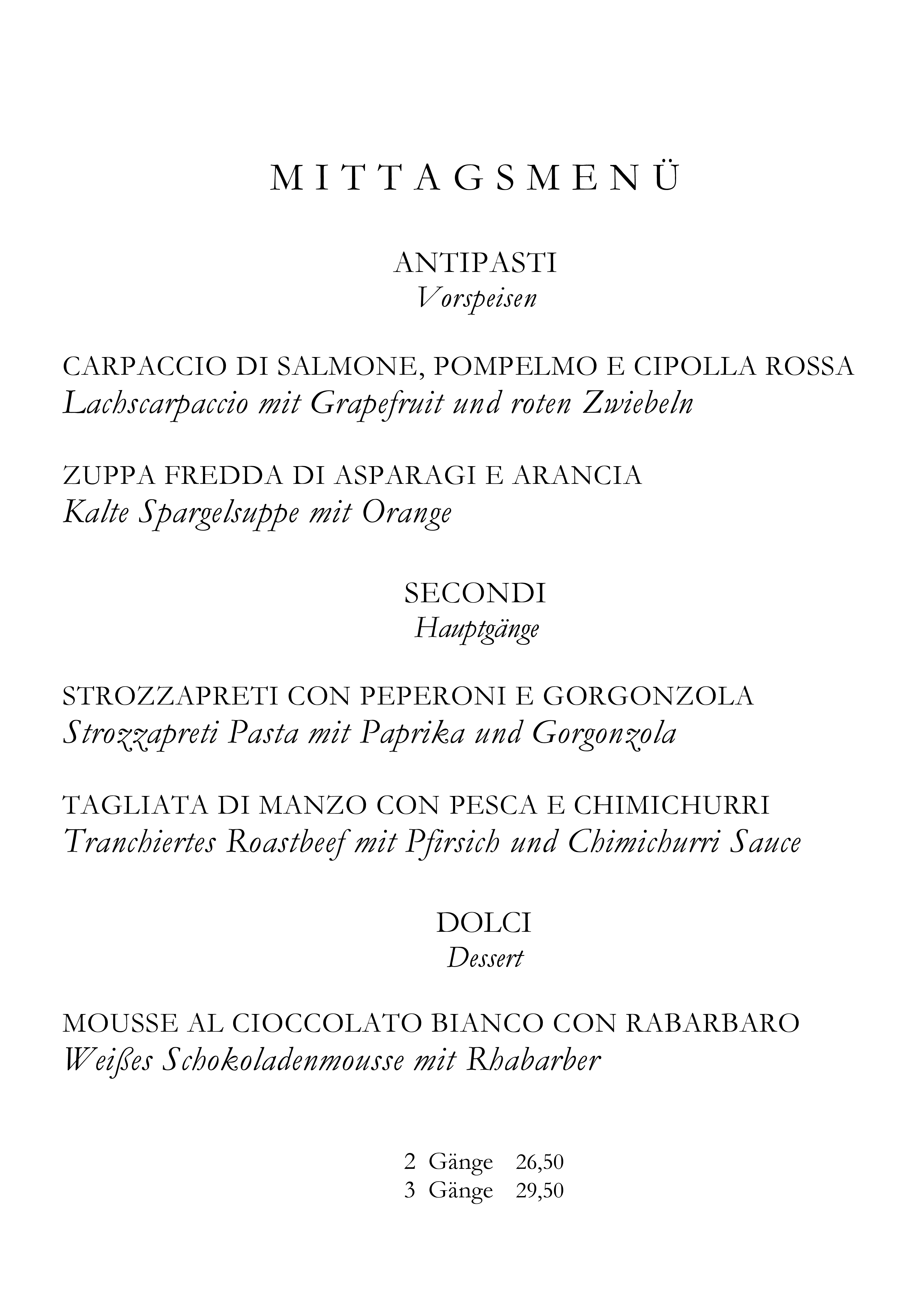 Mittagsmenü Seite 1