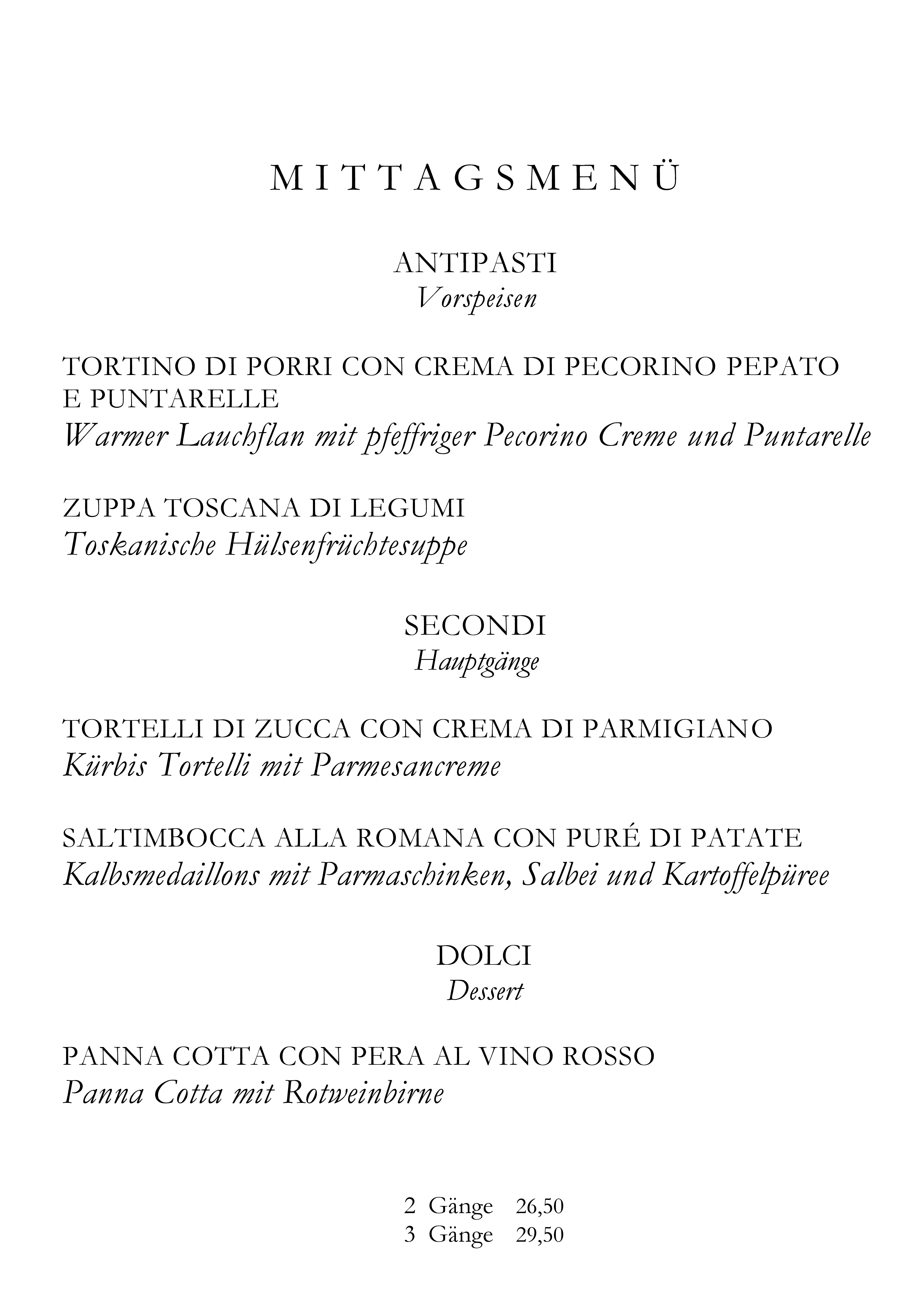 Mittagsmenü Seite 1