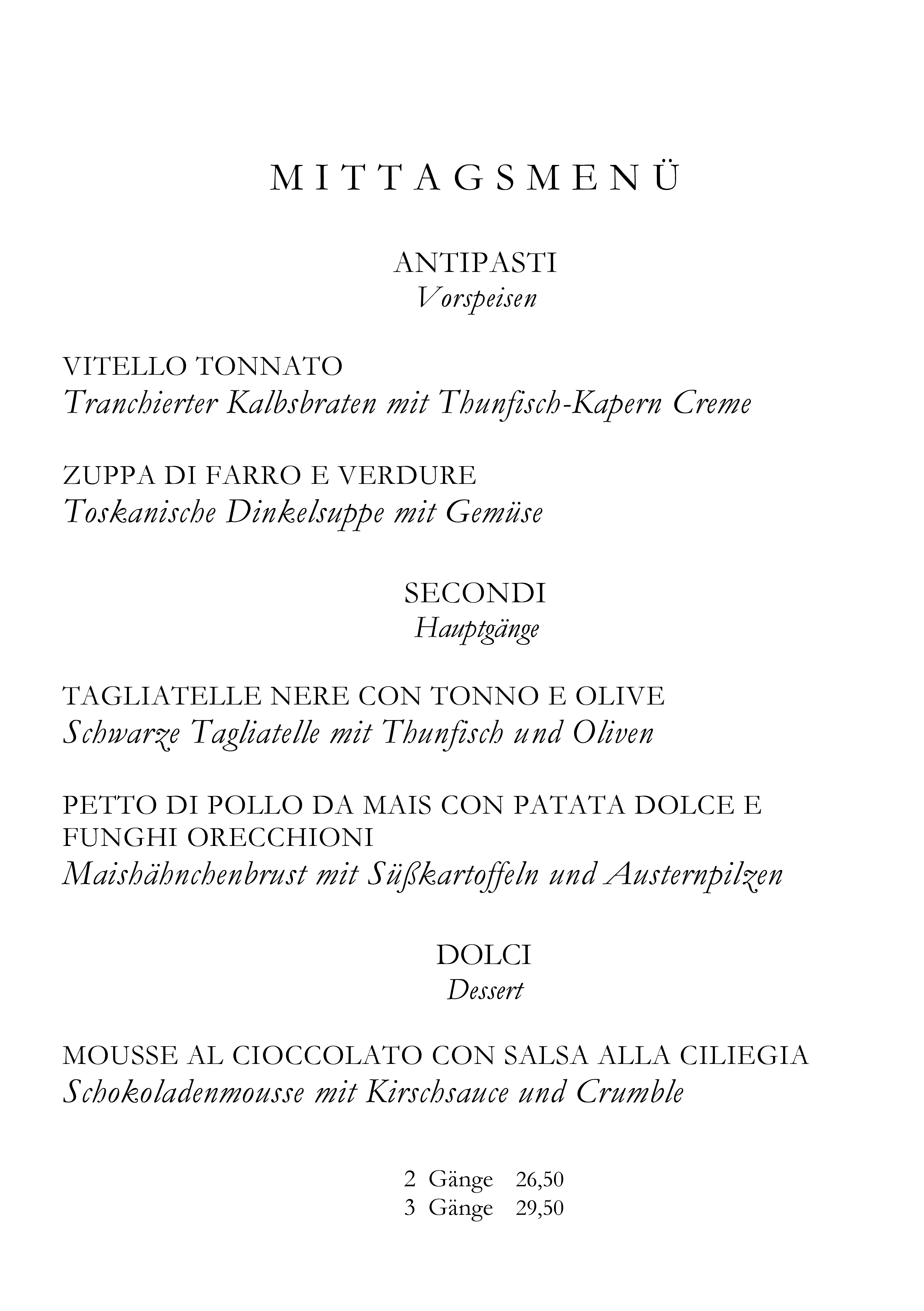 Mittagsmenü Seite 1