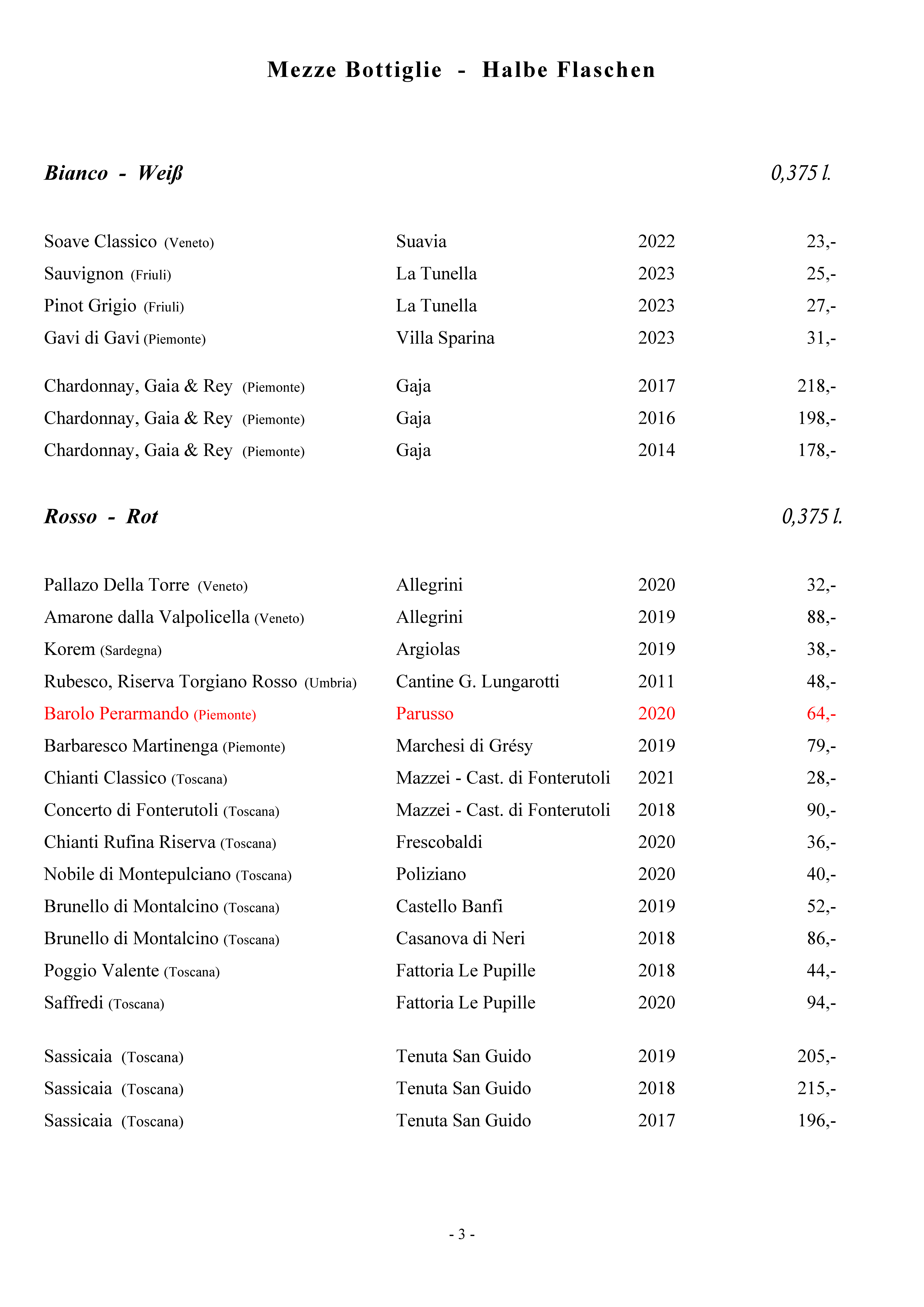 Wine list Seite 2