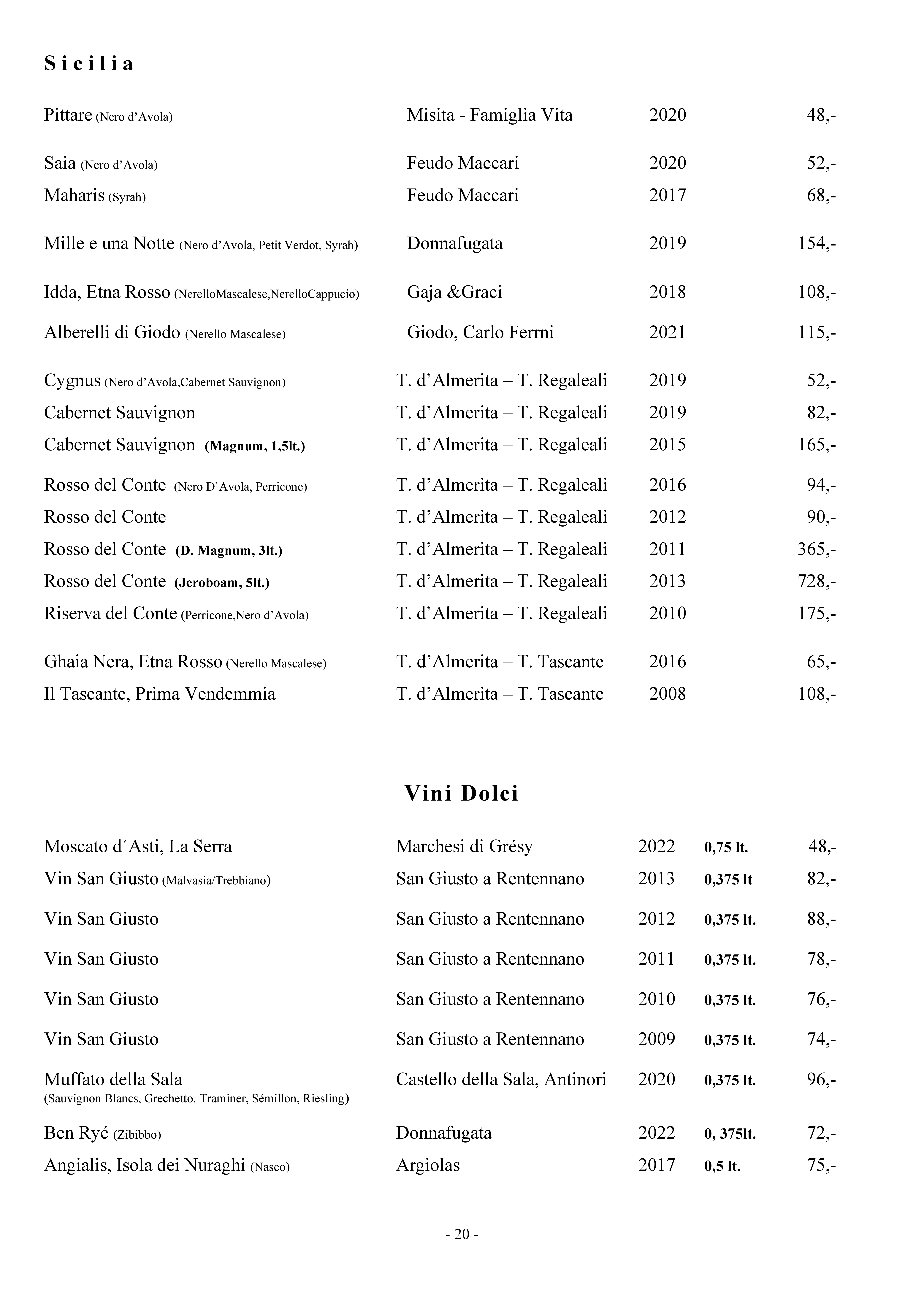 Wine list Seite 19